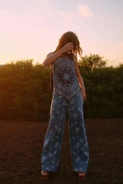 Top Fluido Con Print^Slowlove Cheap