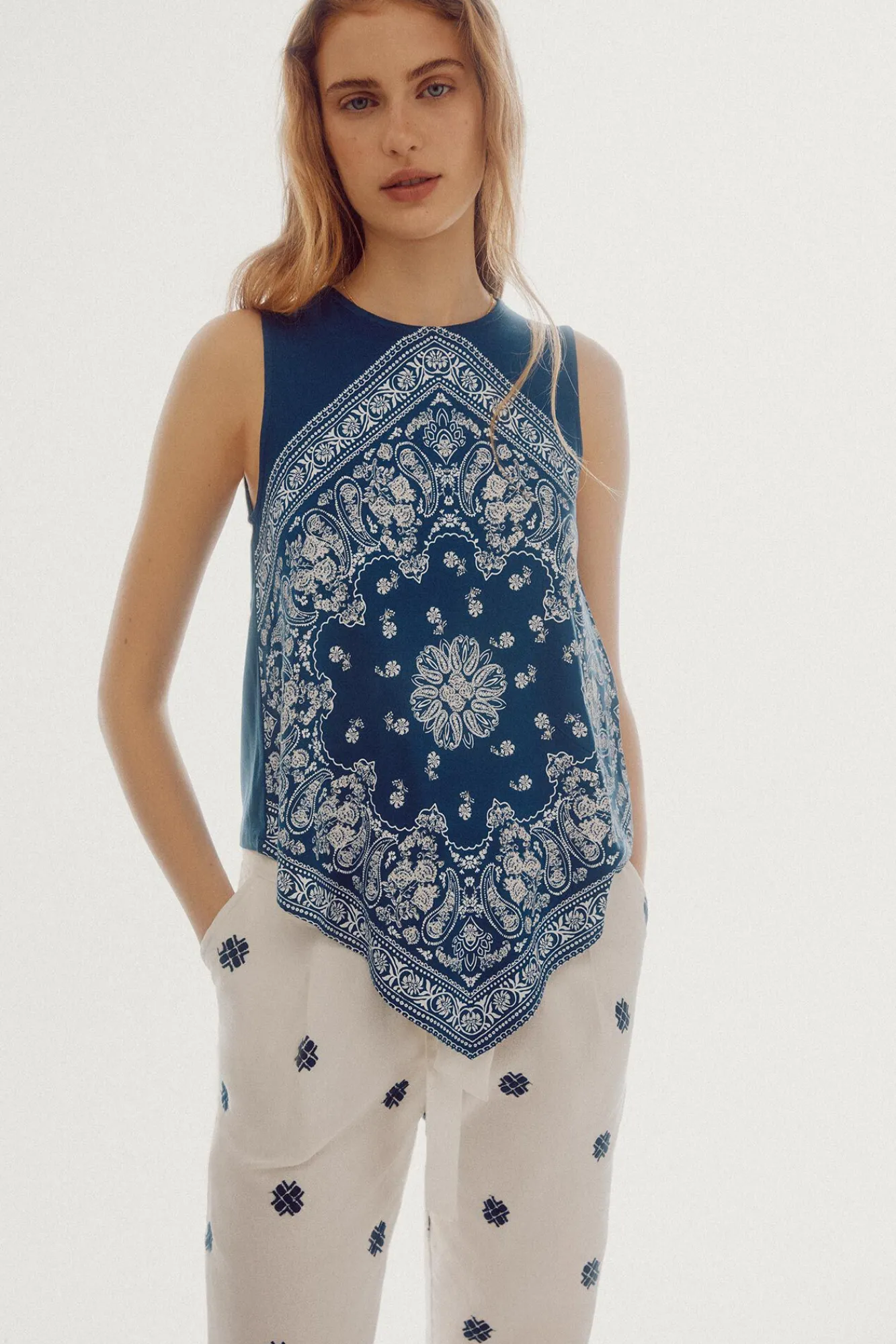 Top Fluido Con Print^Slowlove Cheap