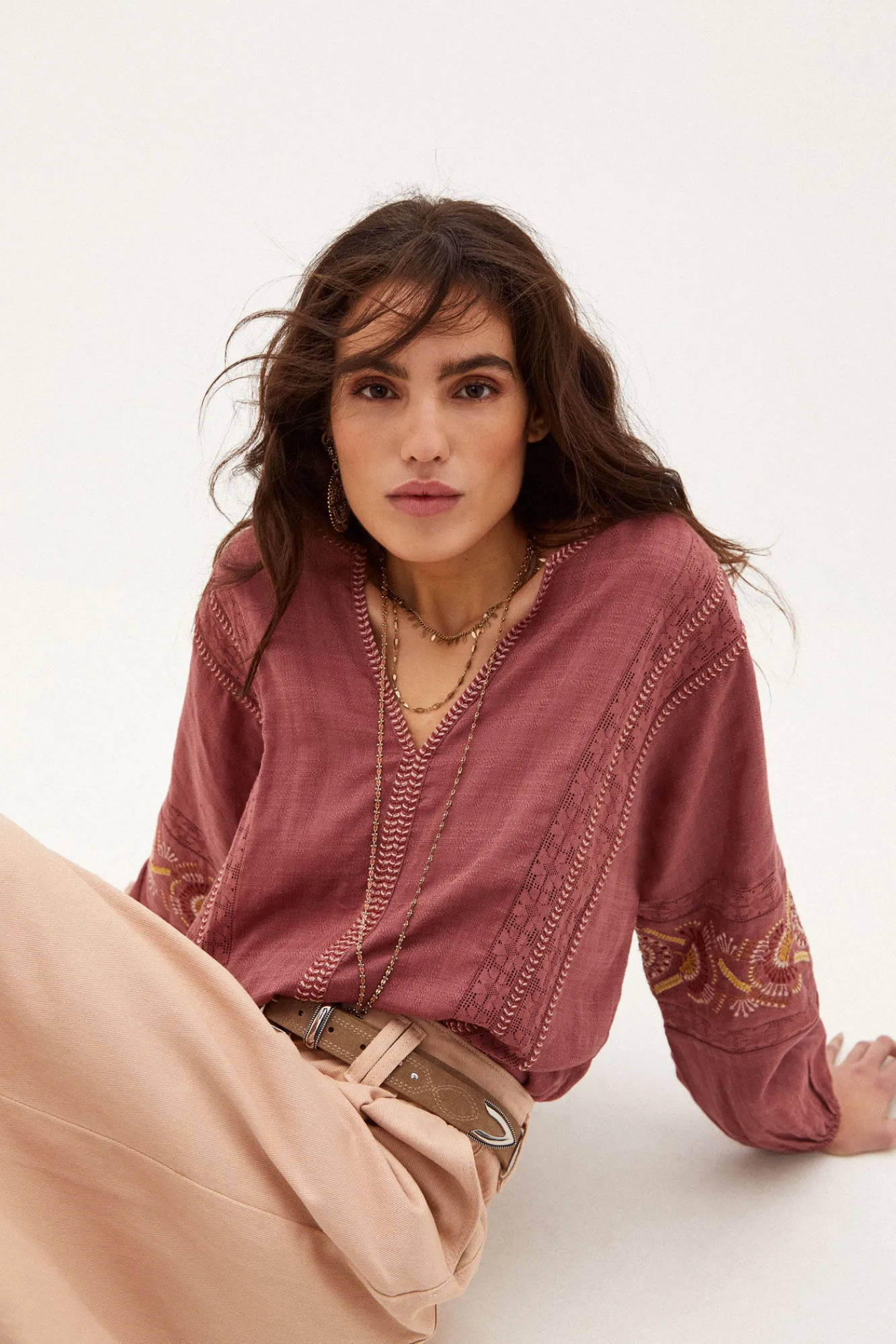 Triana Blusa Fluida Bordada^Hoss Intropia Best Sale