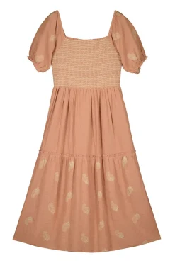 Vestido Bordado Manga Corta^Slowlove Outlet