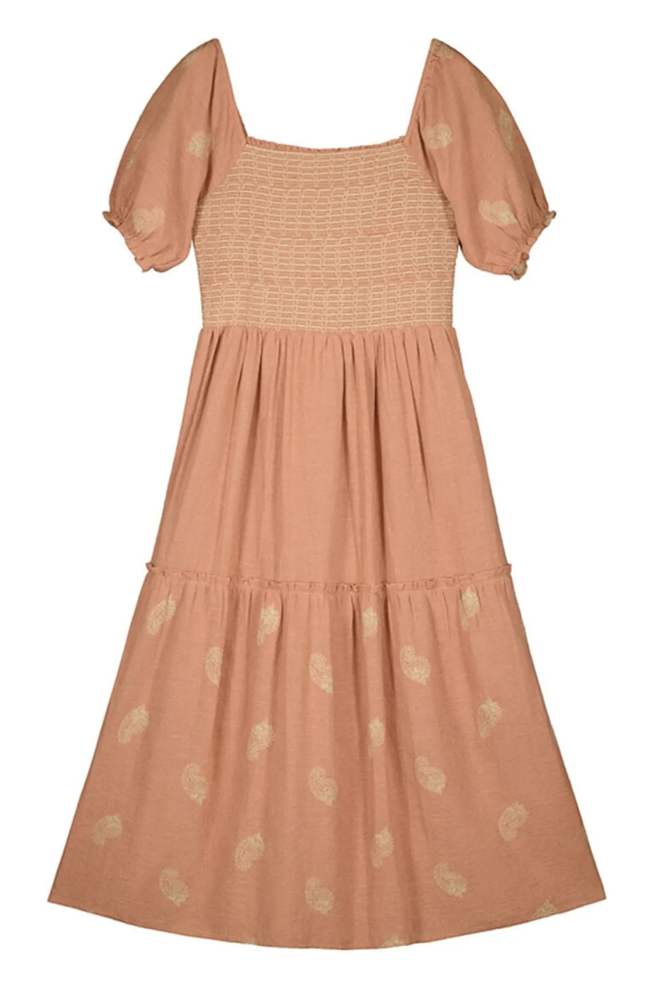 Vestido Bordado Manga Corta^Slowlove Outlet