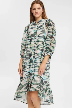 Vestido Chiffon Asimetrico Animal Print^Esprit Best Sale