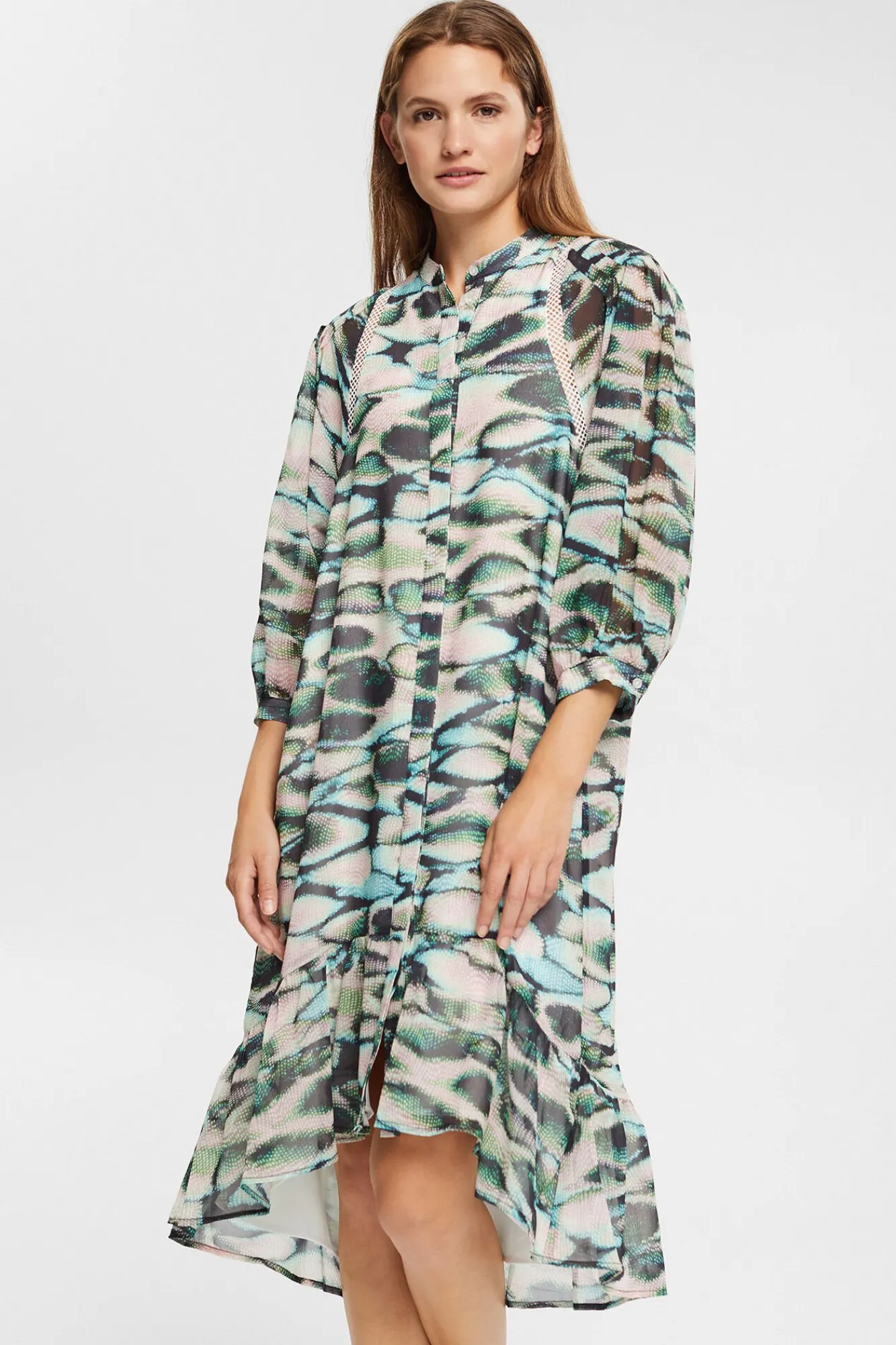 Vestido Chiffon Asimetrico Animal Print^Esprit Best Sale