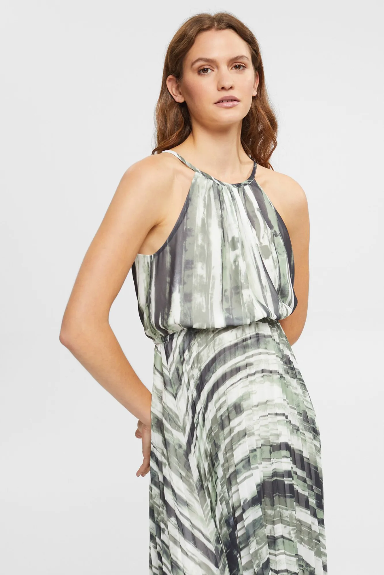 Vestido Chifon Estampado Midi Plisado^Esprit Fashion