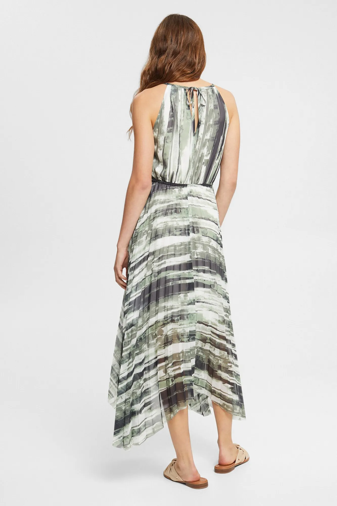 Vestido Chifon Estampado Midi Plisado^Esprit Fashion