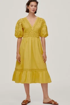Vestido Con Bordado De Cintas^Pedro del Hierro Store