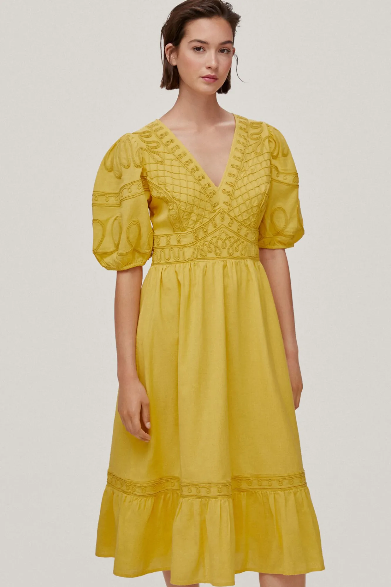 Vestido Con Bordado De Cintas^Pedro del Hierro Store