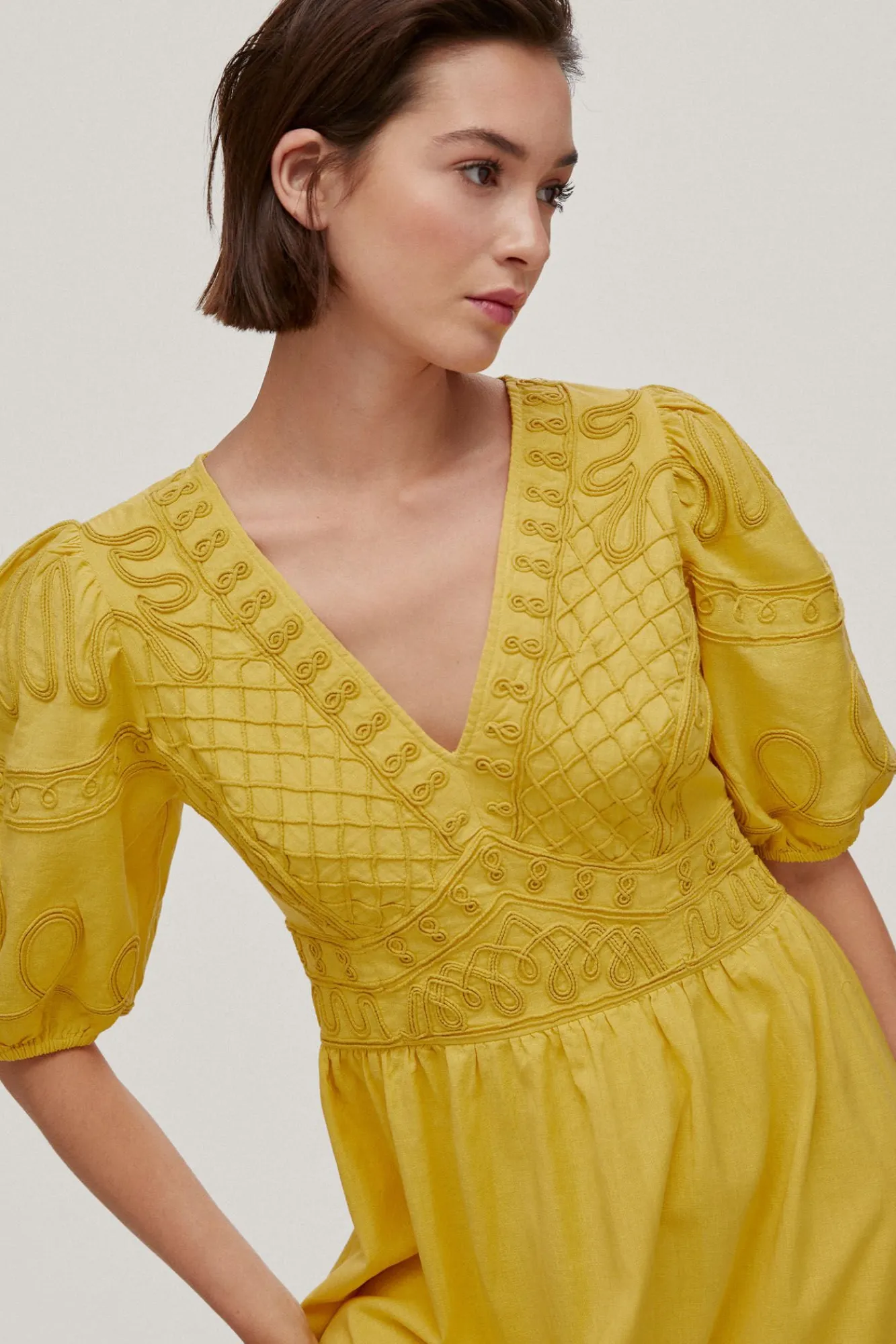 Vestido Con Bordado De Cintas^Pedro del Hierro Store