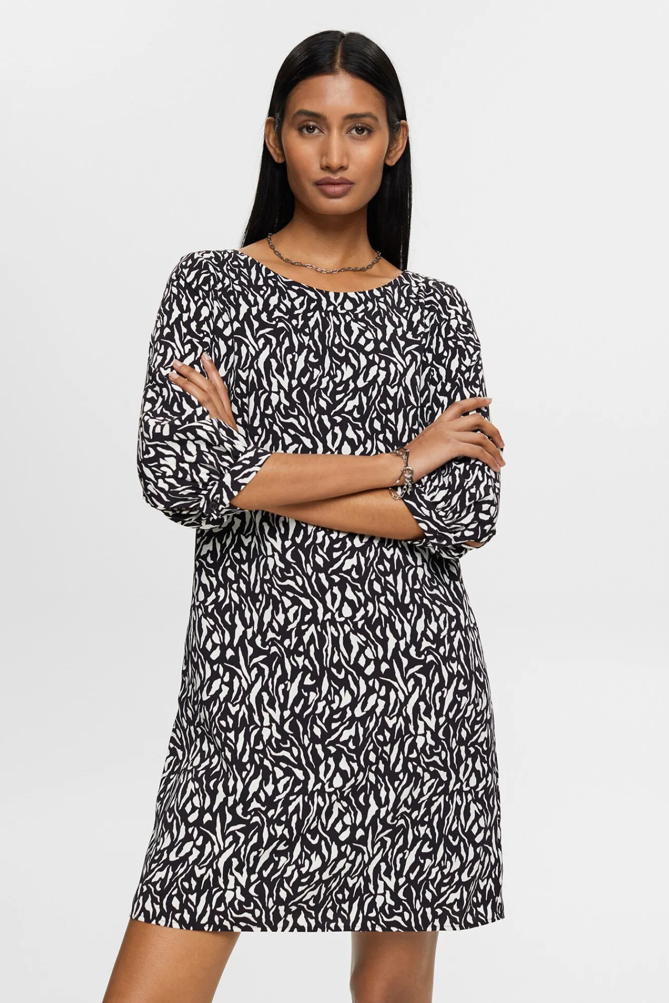 Vestido Corto Corte Recto Estampado Allover^Esprit Discount