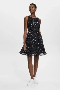 Vestido Corto De Gasa Con Cintura Fruncida^Esprit Fashion