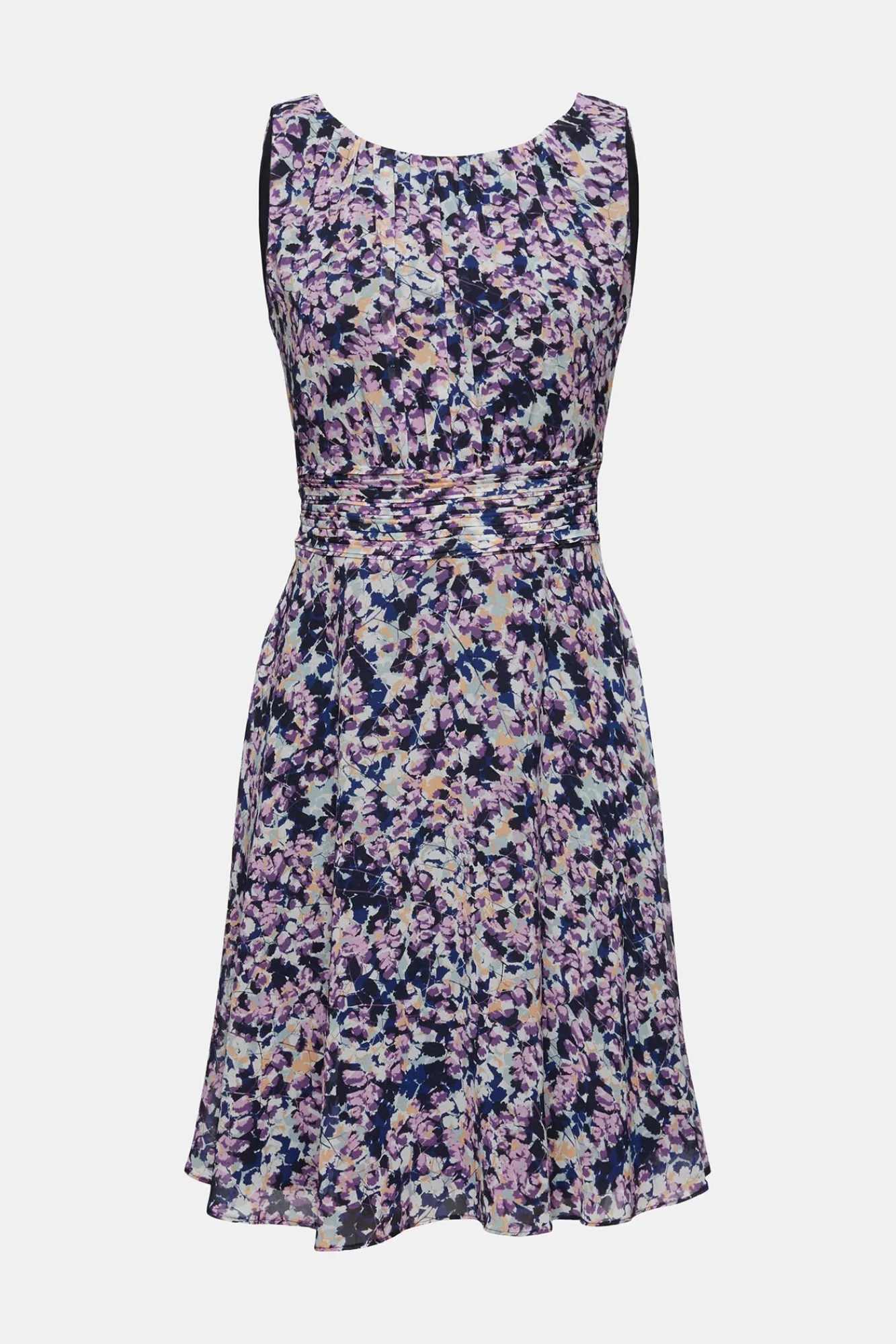 Vestido Corto De Gasa Con Cintura Fruncida^Esprit Shop