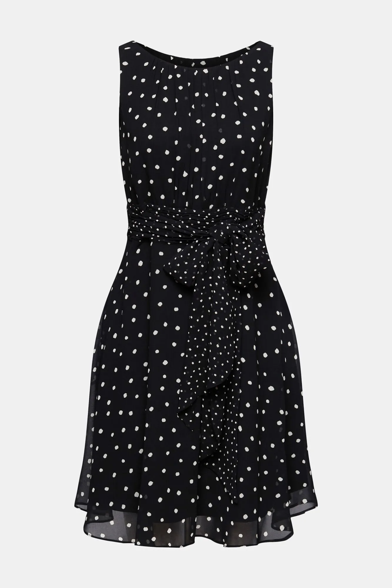Vestido Corto De Gasa Con Cintura Fruncida^Esprit Fashion