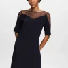 Vestido Corto Material Reciclado Monocolor^Esprit Hot