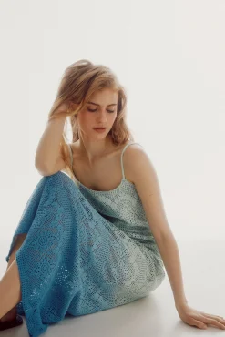 Vestido De Crochet De Punto^Slowlove Store