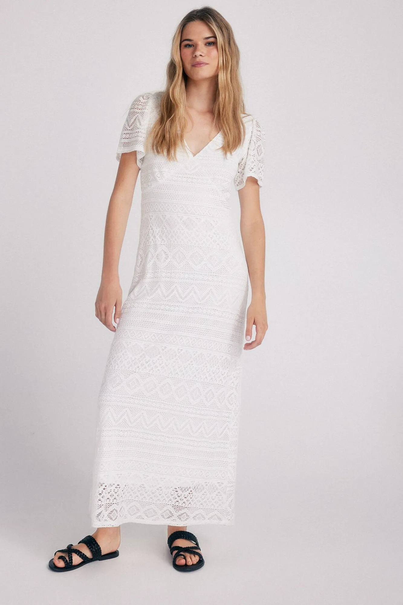 Vestido De Crochet De Punto^Slowlove Hot