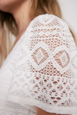 Vestido De Crochet De Punto^Slowlove Hot