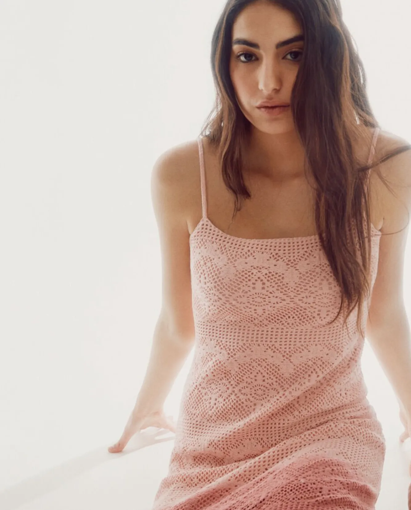 Vestido De Crochet De Punto^Slowlove Cheap