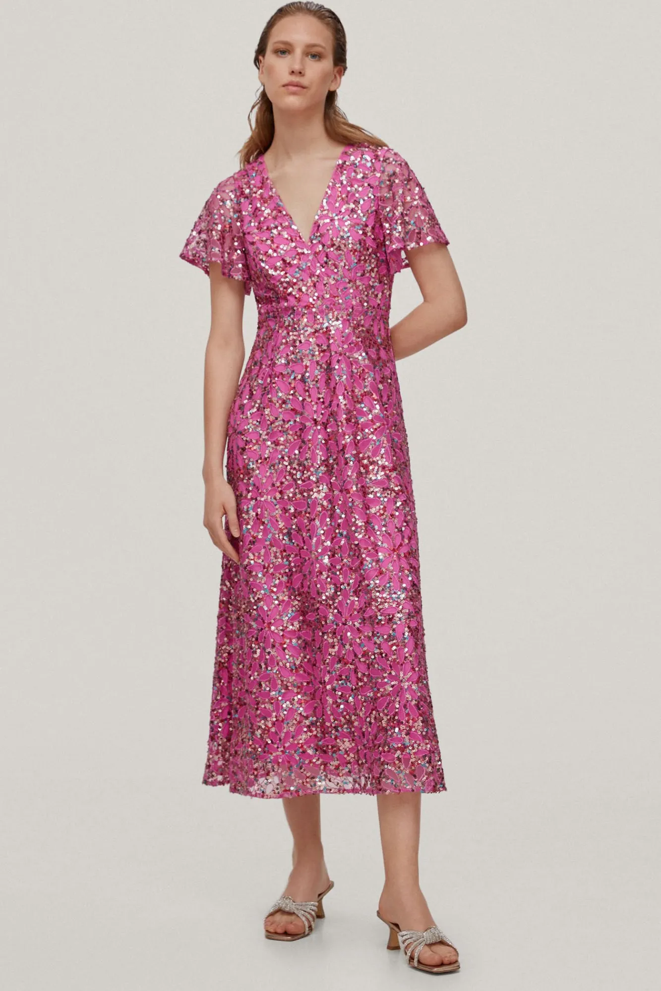 Vestido De Lentejuelas Bordado^Pedro del Hierro Hot