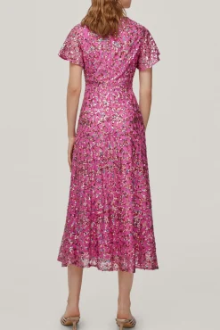 Vestido De Lentejuelas Bordado^Pedro del Hierro Hot