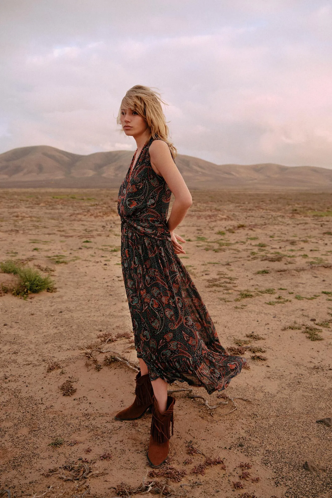 Vestido De Tul Estampado^Slowlove Cheap