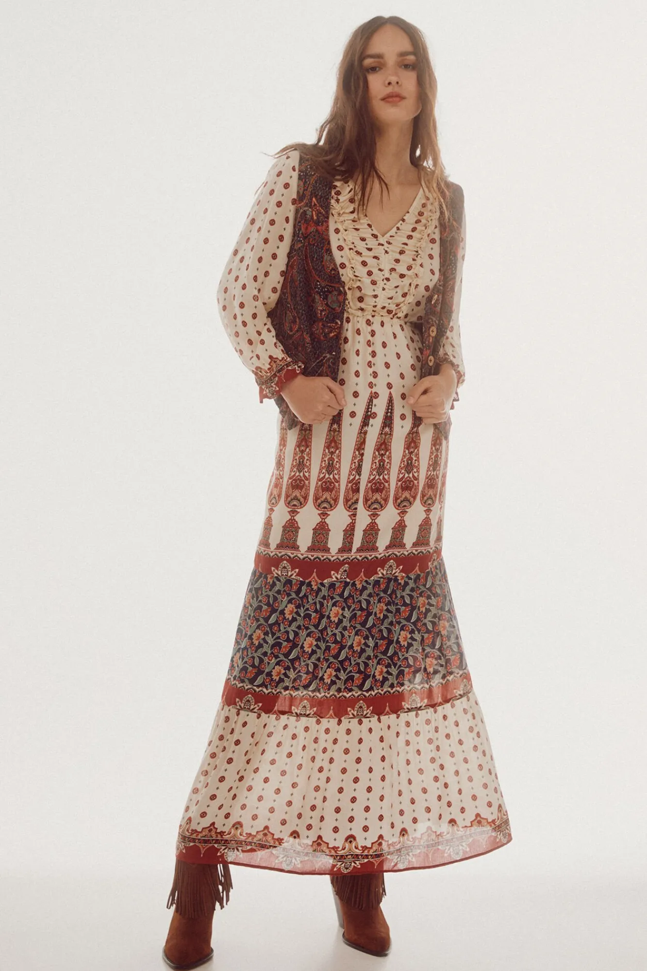 Vestido Estampado Largo^Slowlove Hot