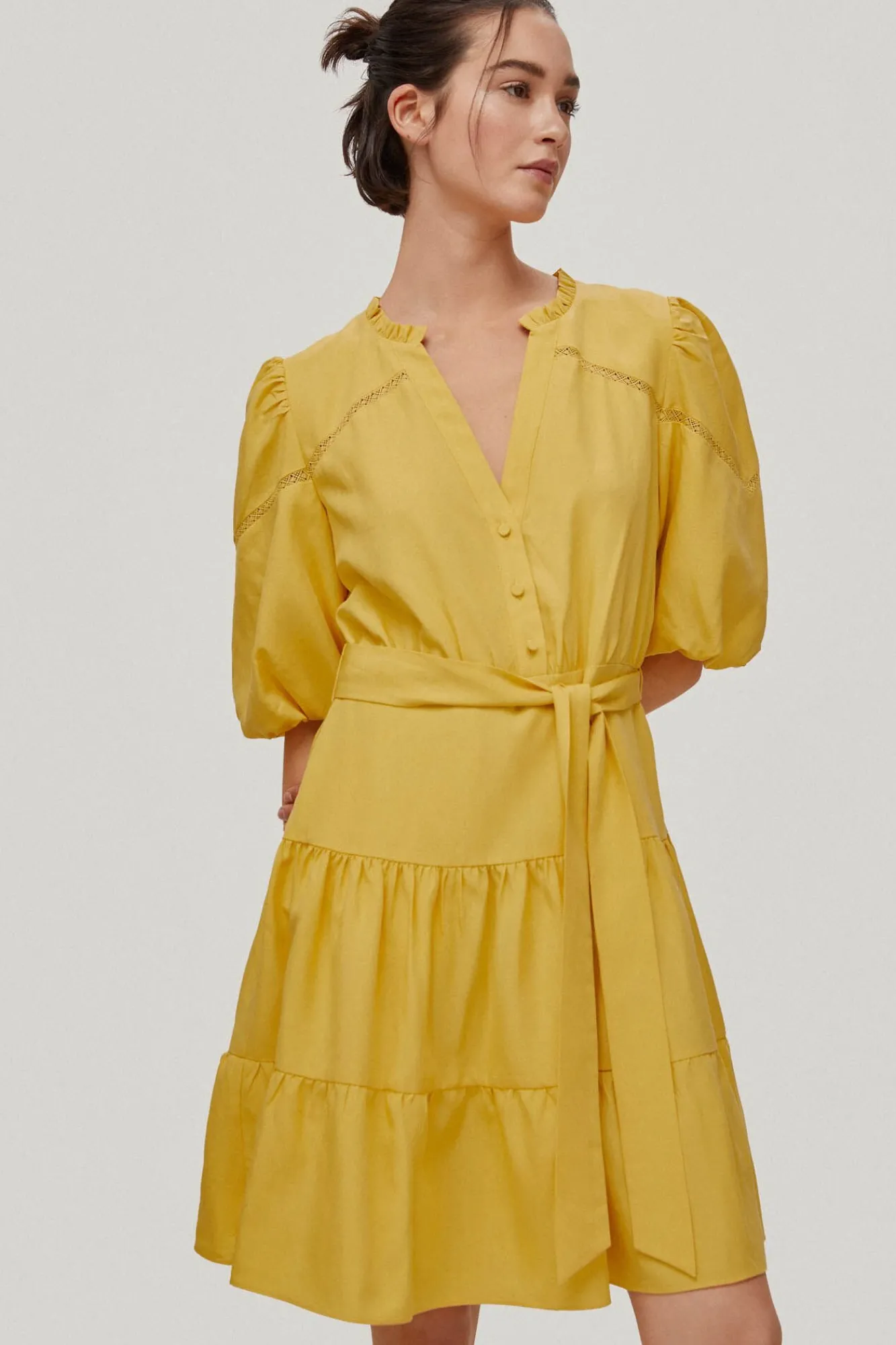 Vestido Falda Pisos Manga Abullanada^Pedro del Hierro Shop