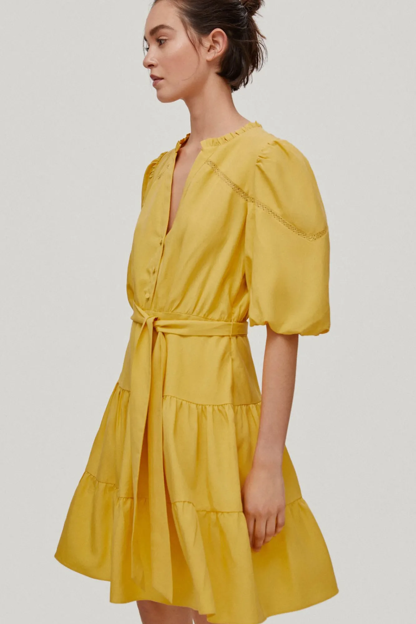 Vestido Falda Pisos Manga Abullanada^Pedro del Hierro Shop