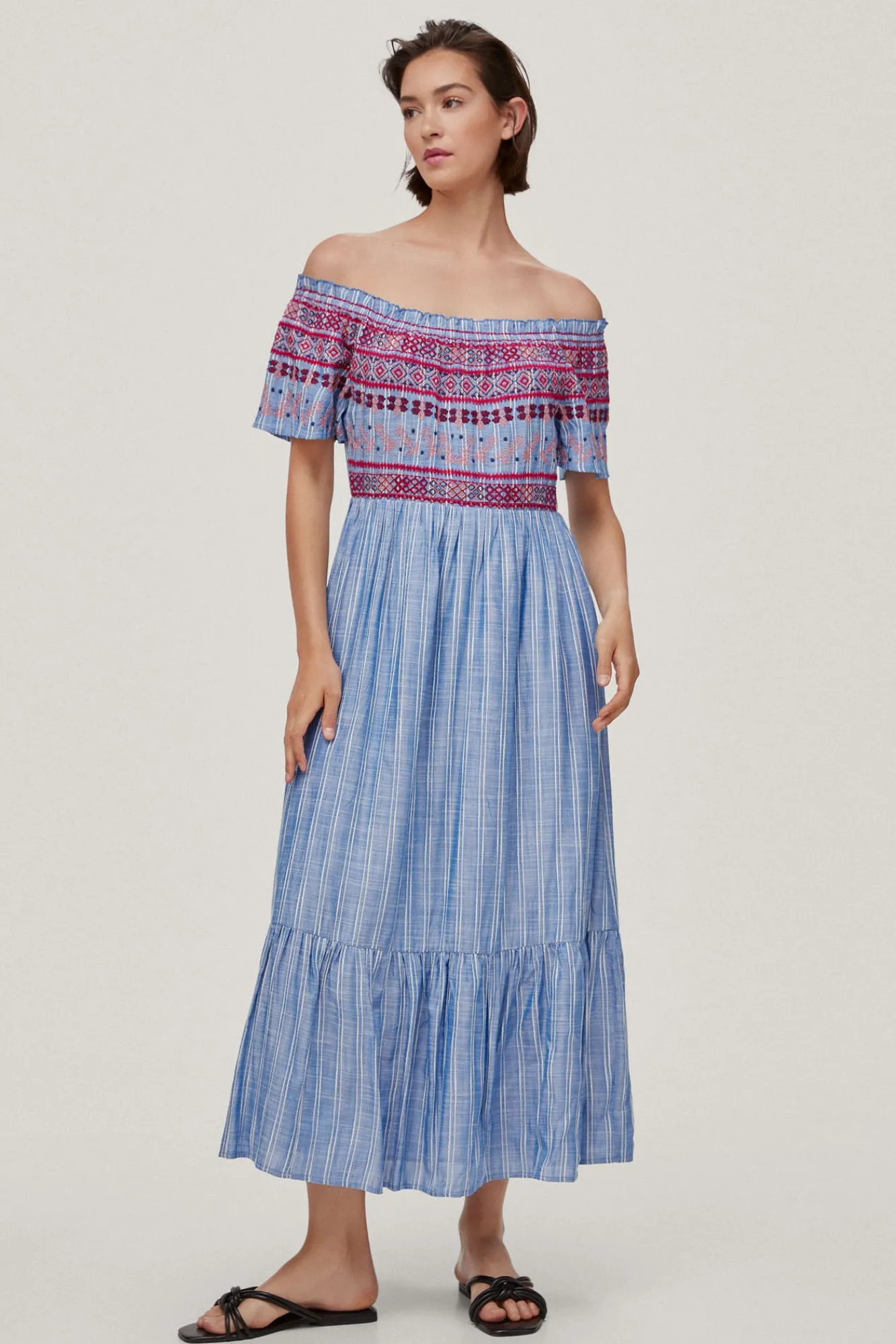 Vestido Fluido Off Shoulder^Pedro del Hierro Hot