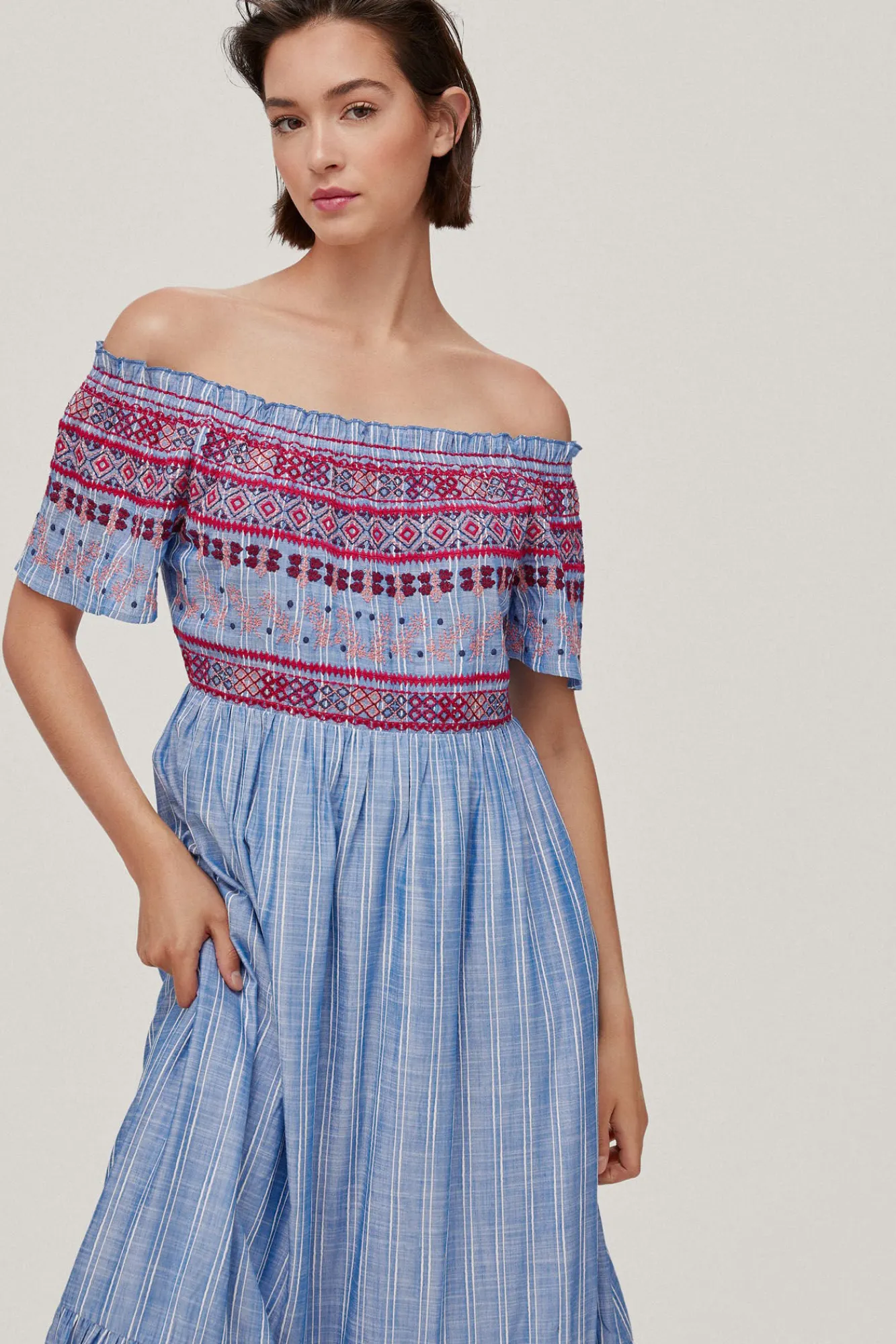 Vestido Fluido Off Shoulder^Pedro del Hierro Hot