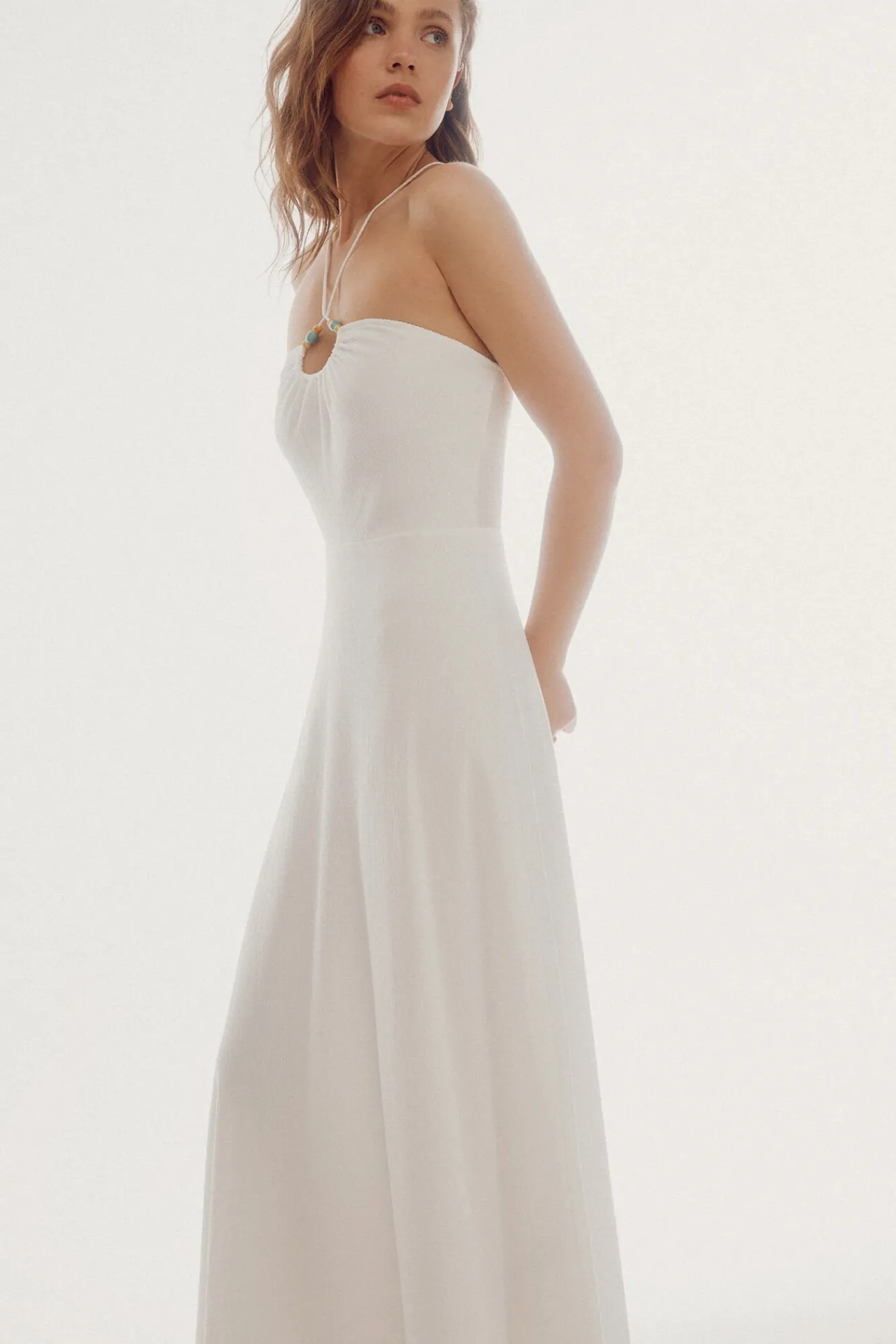 Vestido Halter Con Abalorios^Slowlove Shop