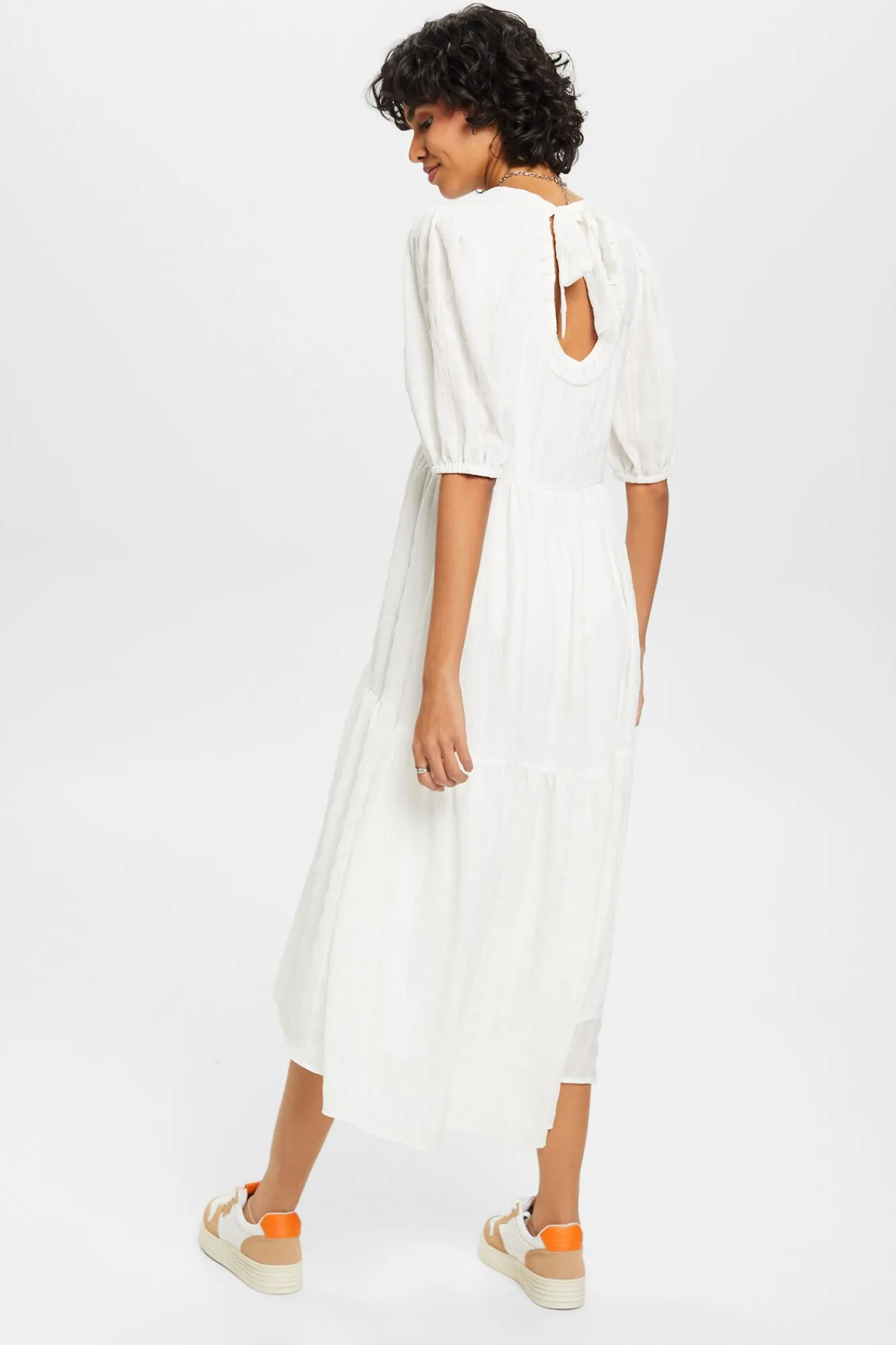 Vestido Largo Paneles Tejido Con Textura^Esprit Discount