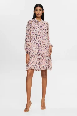 Vestido Midi Estampado Floral Volantes^Esprit Cheap