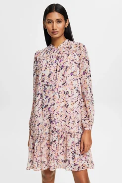 Vestido Midi Estampado Floral Volantes^Esprit Cheap