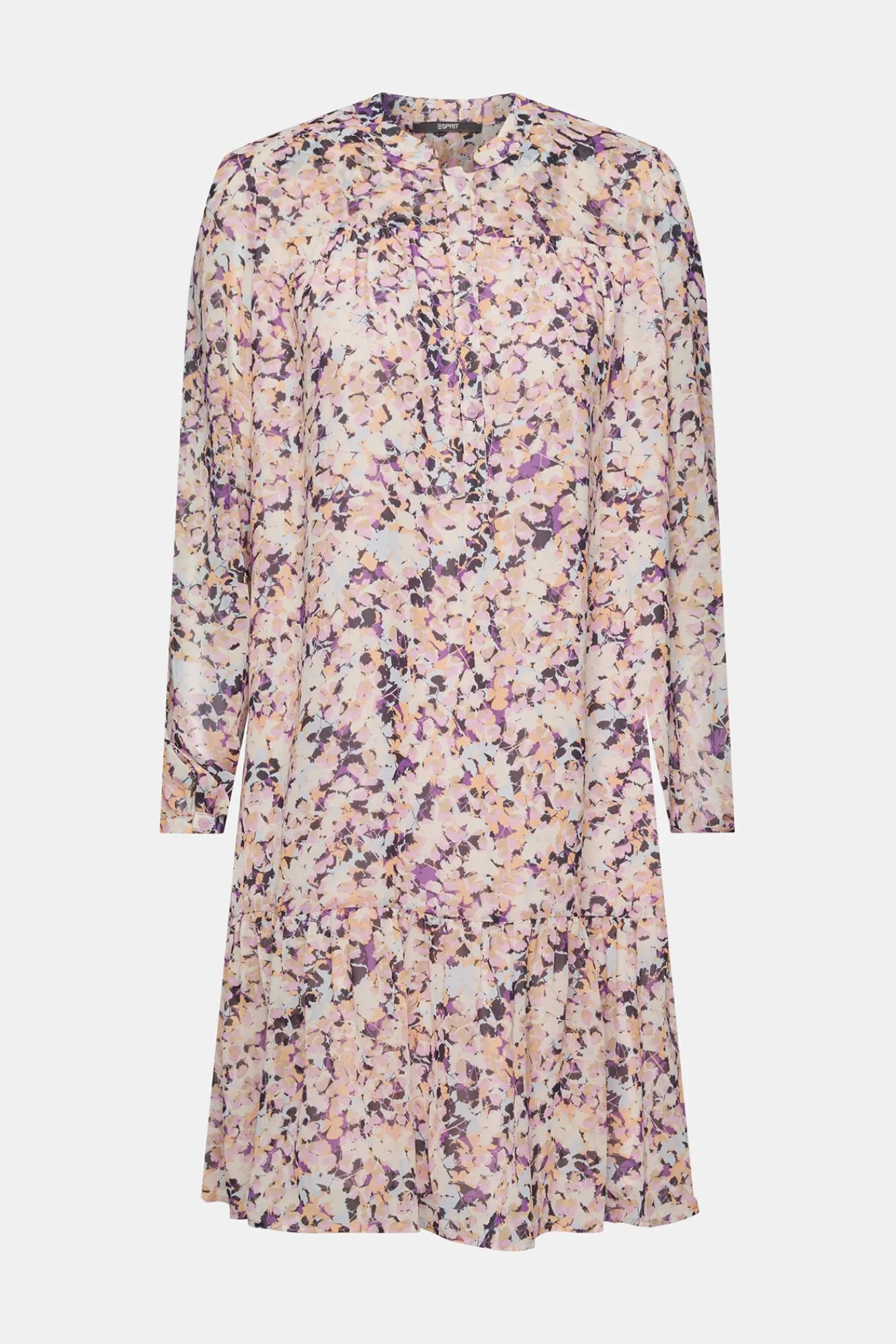 Vestido Midi Estampado Floral Volantes^Esprit Cheap