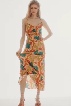 Vestido Midi Frunce^Slowlove Shop