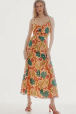 Vestido Midi Frunce^Slowlove Shop