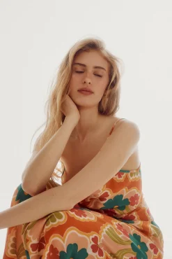 Vestido Midi Frunce^Slowlove Shop