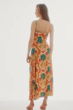 Vestido Midi Frunce^Slowlove Shop