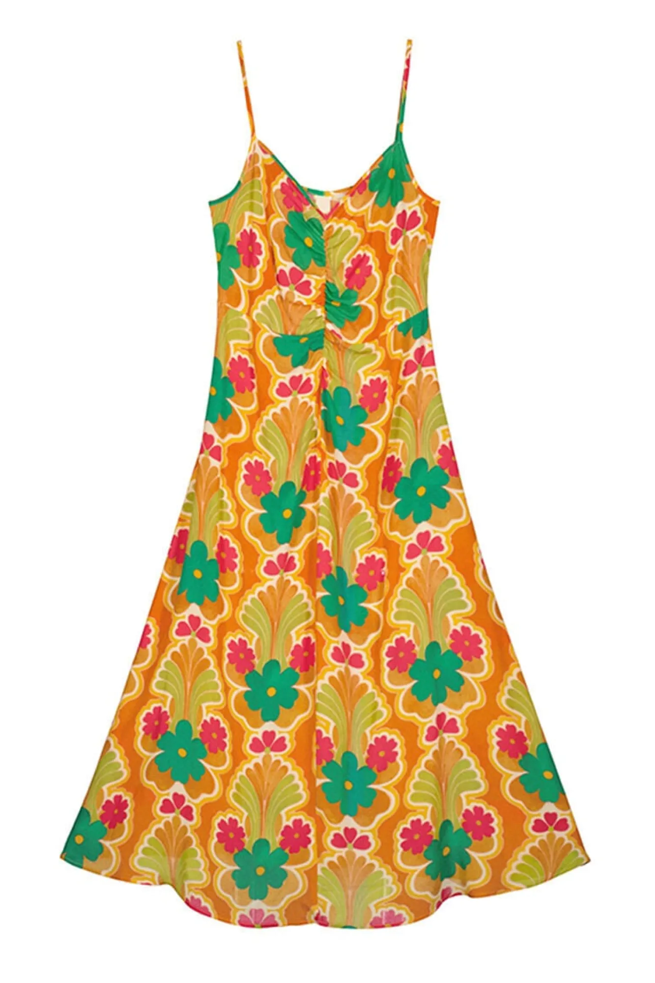 Vestido Midi Frunce^Slowlove Shop