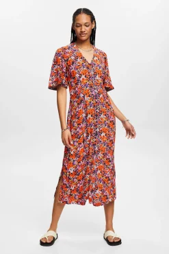 Vestido Midi Multicolor Flores^Esprit New
