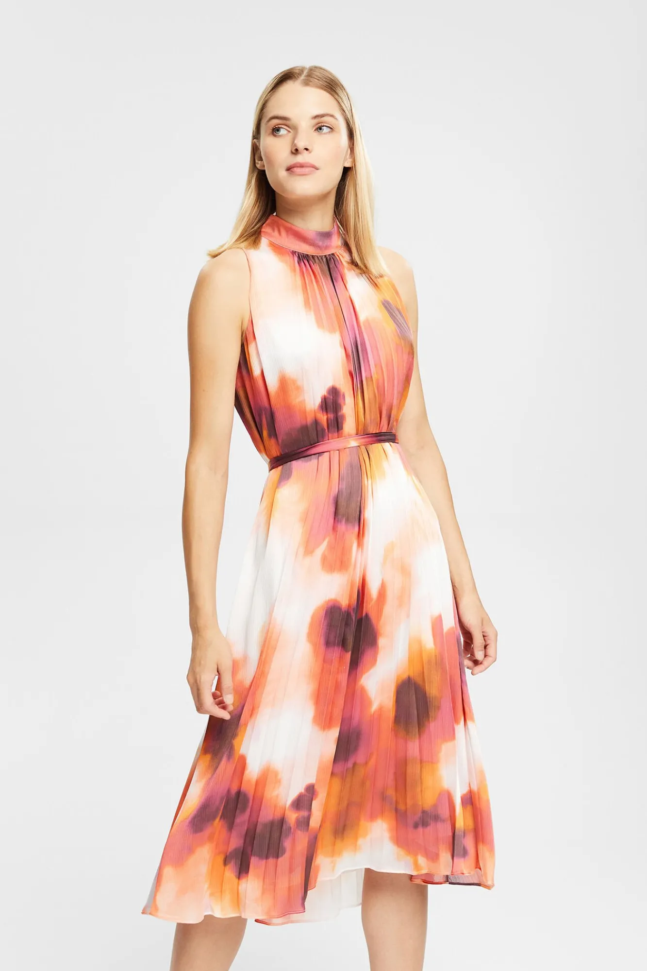 Vestido Midi Plisado Estampado Floral^Esprit Store