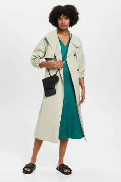 Vestido Midi Satinado Viscosa^Esprit New