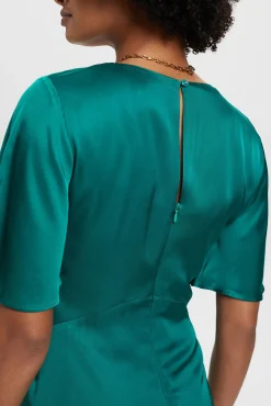 Vestido Midi Satinado Viscosa^Esprit New
