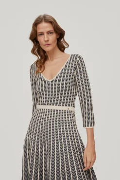 Vestido Midi Zigzag Bicolor^Pedro del Hierro Sale