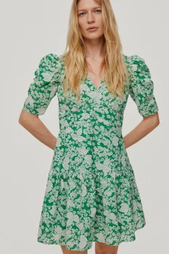Vestido Mini Estampado Floral Manga Frunces.^Pedro del Hierro Cheap
