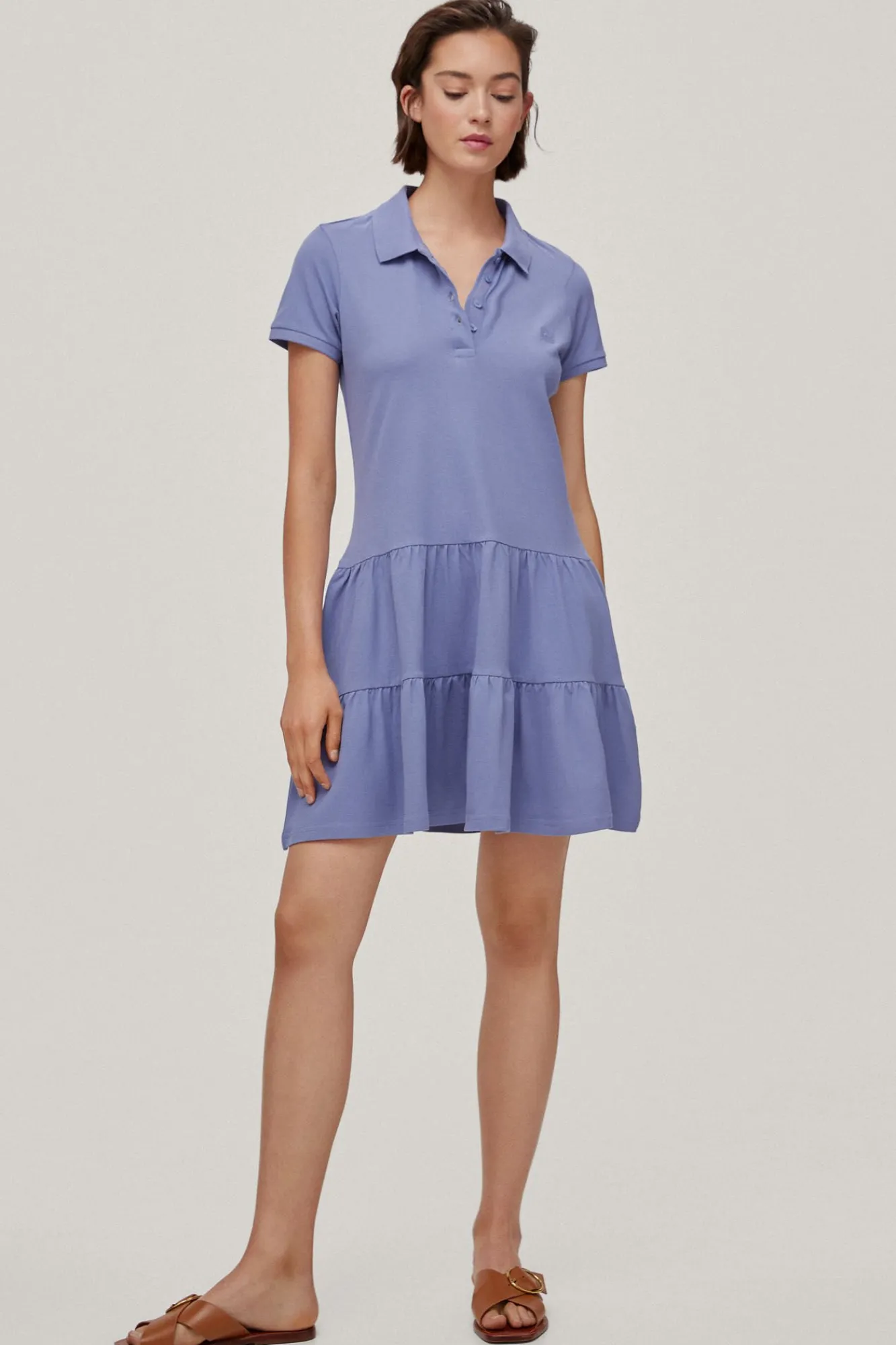 Vestido Polo Manga Corta Volantes^Pedro del Hierro Shop