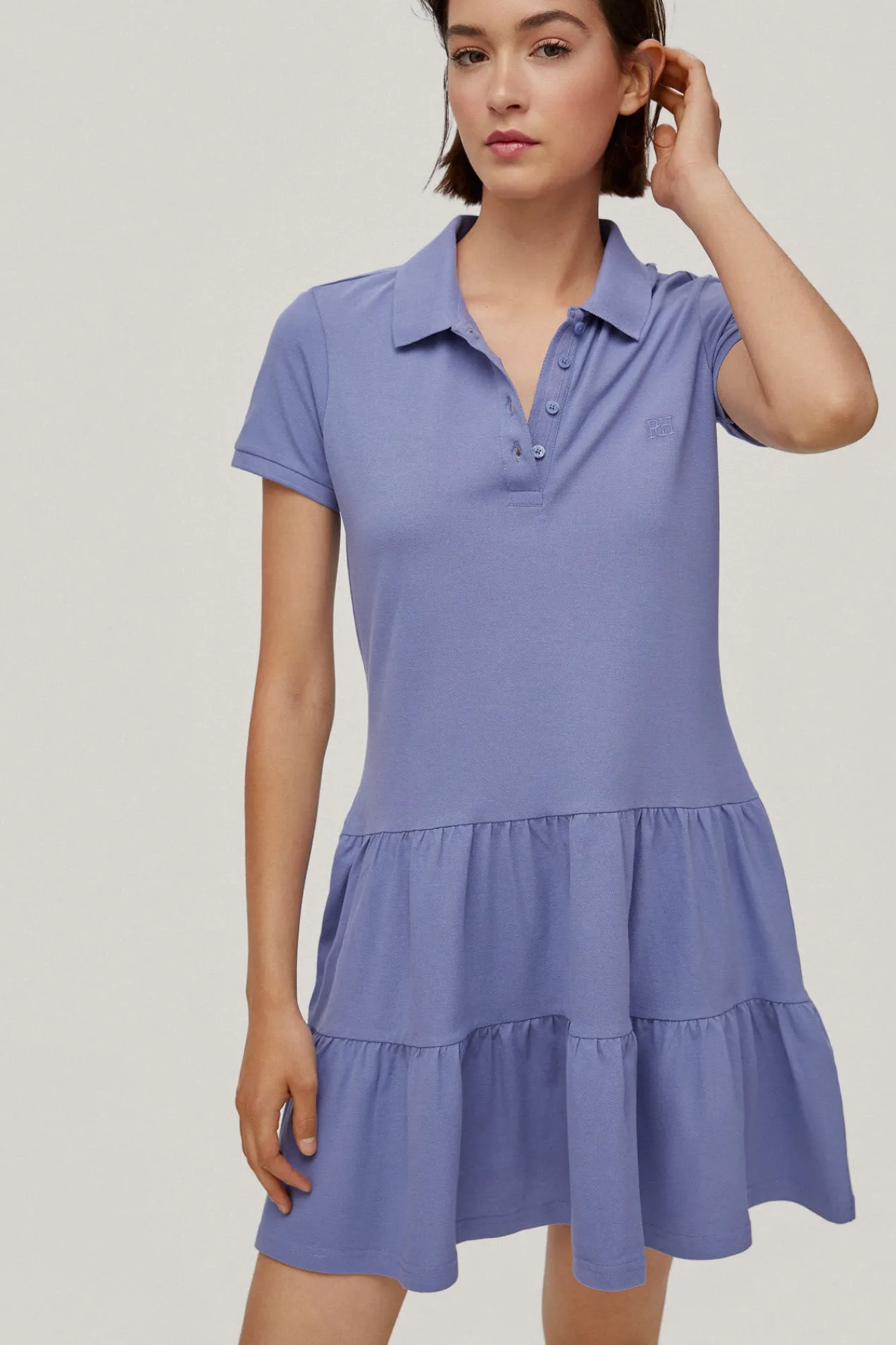 Vestido Polo Manga Corta Volantes^Pedro del Hierro Shop