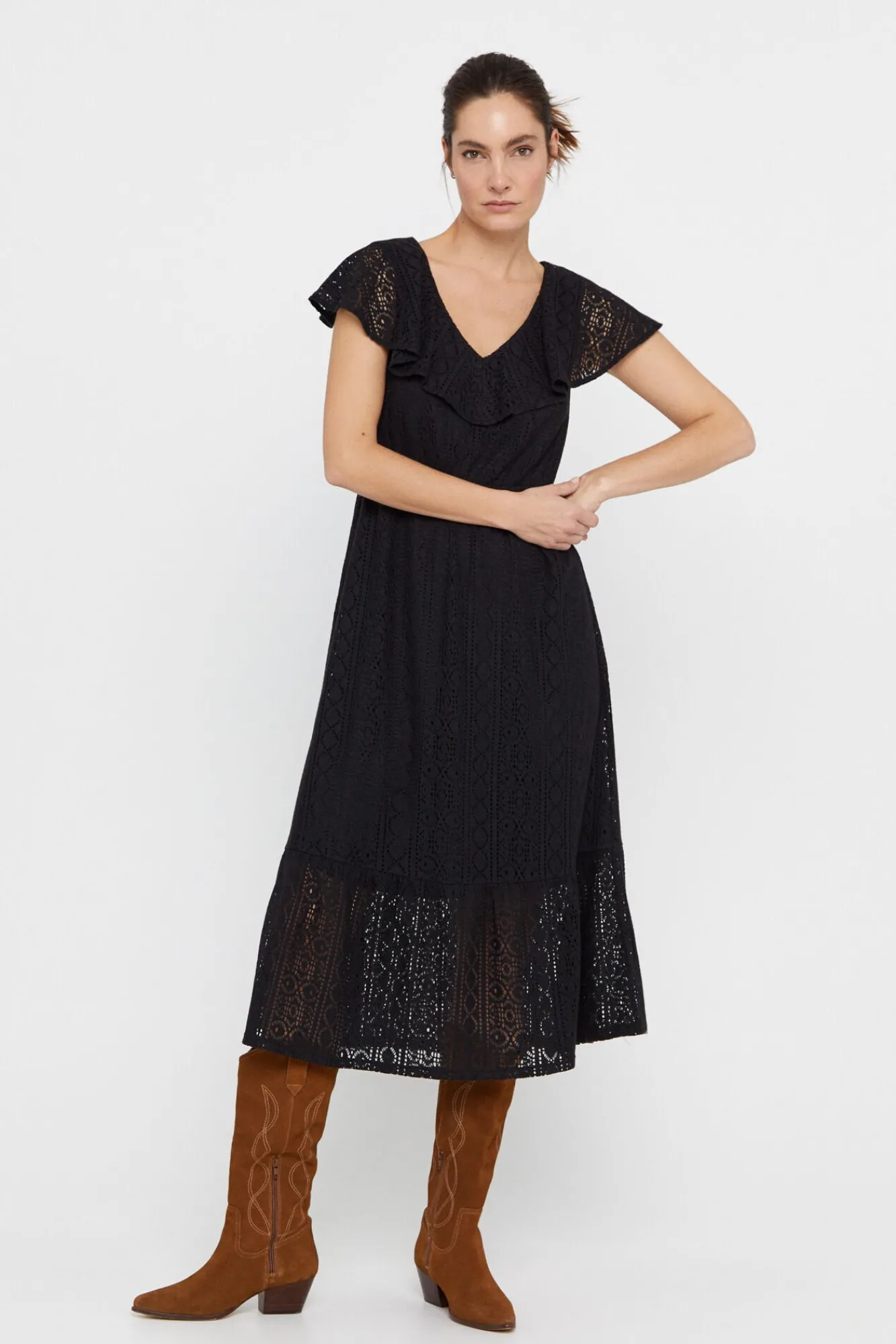 Vestido Punto Calado^Cortefiel Cheap