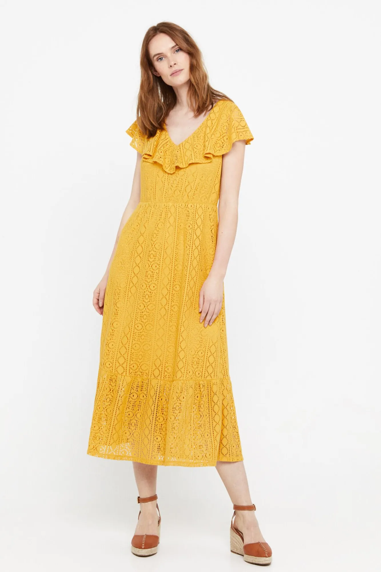 Vestido Punto Calado^Cortefiel New