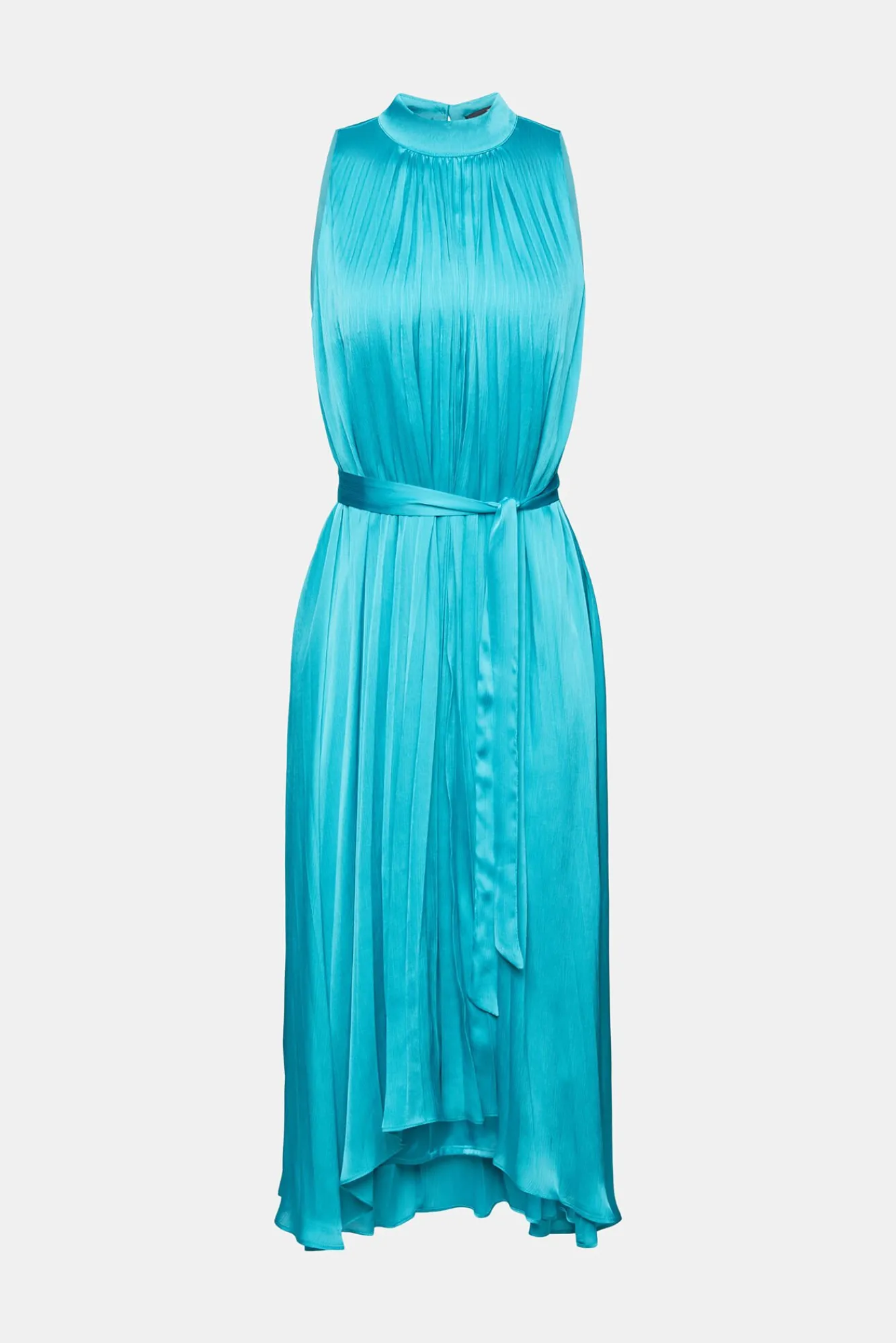 Vestido Satinado Midi Plisado Sin Mangas^Esprit Flash Sale